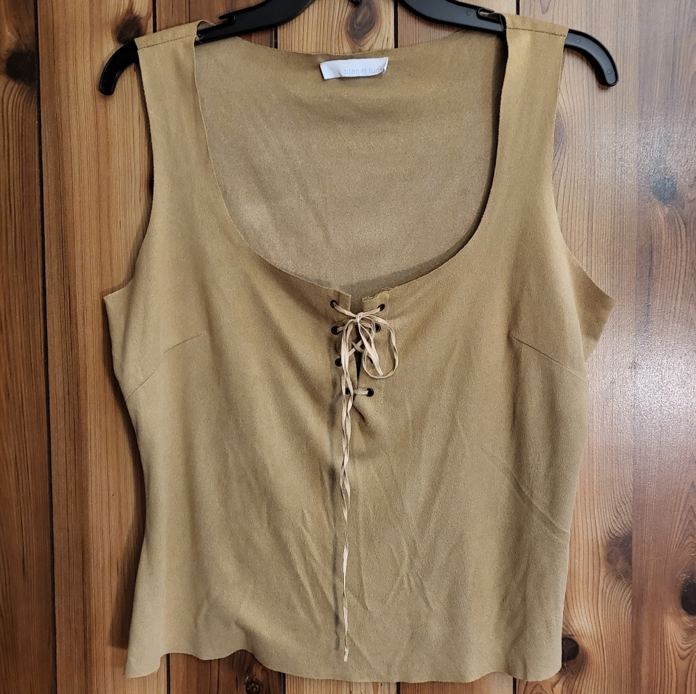 tank suede tank top